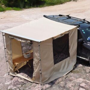 גגון צד לרכב עם קירות סגירה DesertPeax פרוס בשטח
