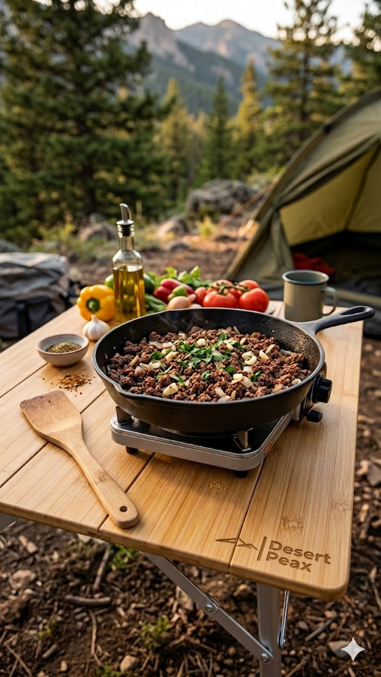 פיתה עם בשר בשטח מתכון קמפינג מהיר